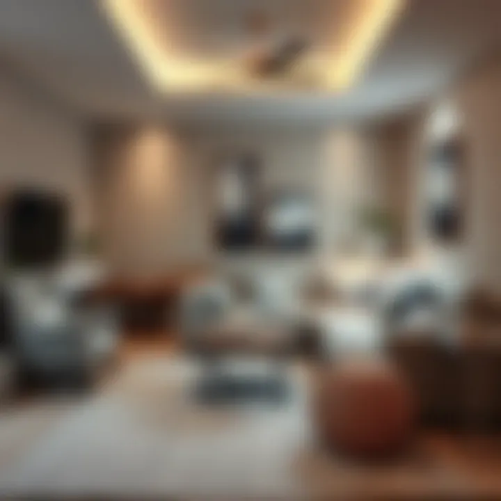 Cozy living space adorned with gray accents