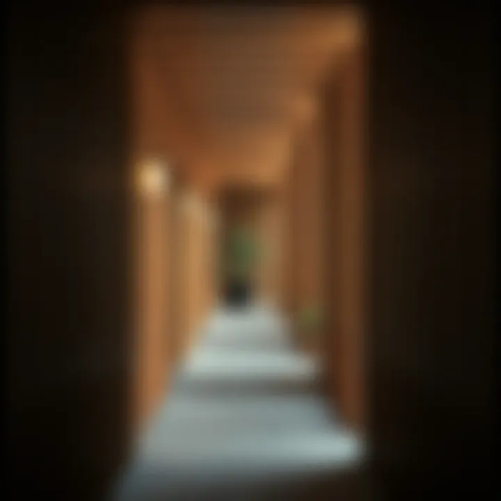 Creative design ideas for slatted corridors