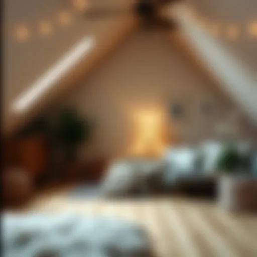 Cozy attic space with a minimalist design