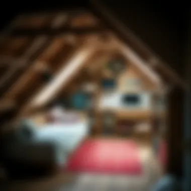 Creative storage solutions in an attic setting