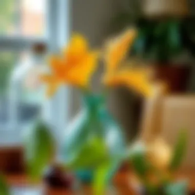 A beautifully designed pampas vase enhancing home decor