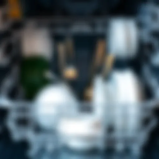 Dishwasher interior before cleaning