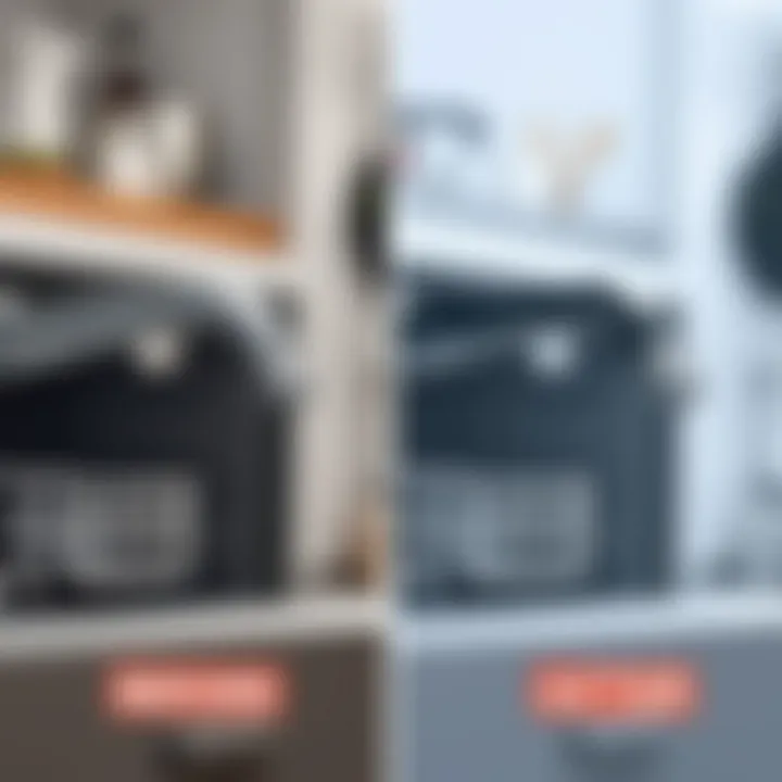 Before and after comparison of a dishwasher spray arm