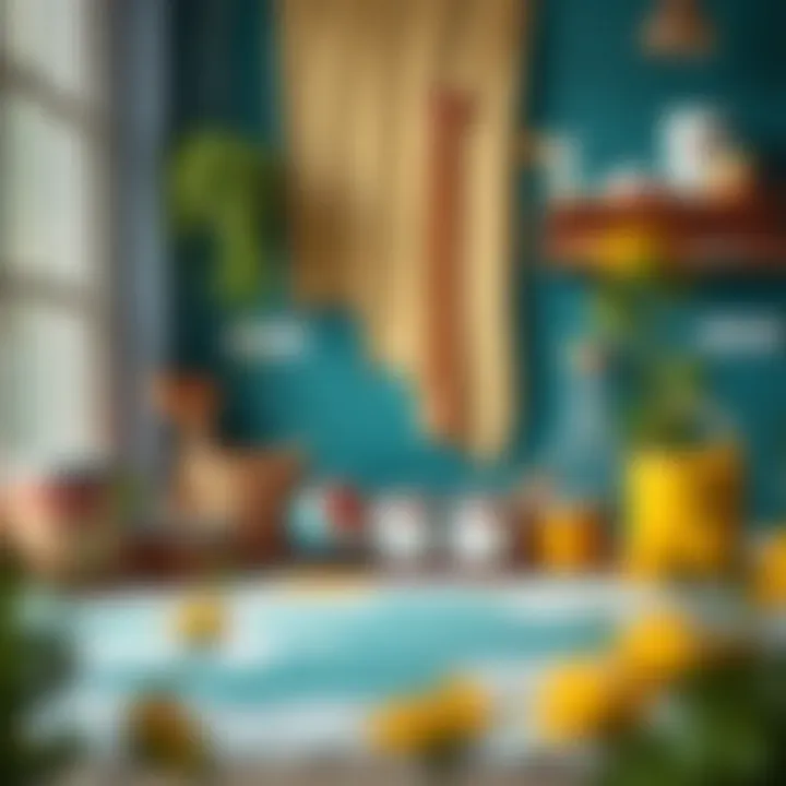 DIY project showcasing different paint types