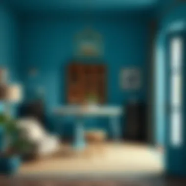 Creative DIY project showcasing turquoise blue color scheme