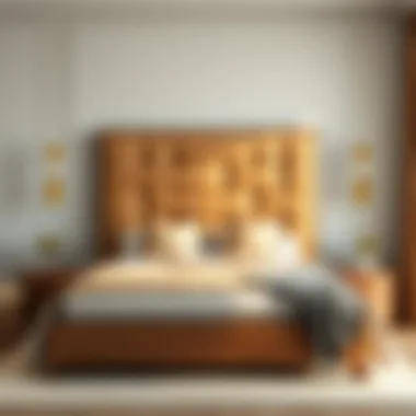 Luxury double bed showcasing elegant design and textures