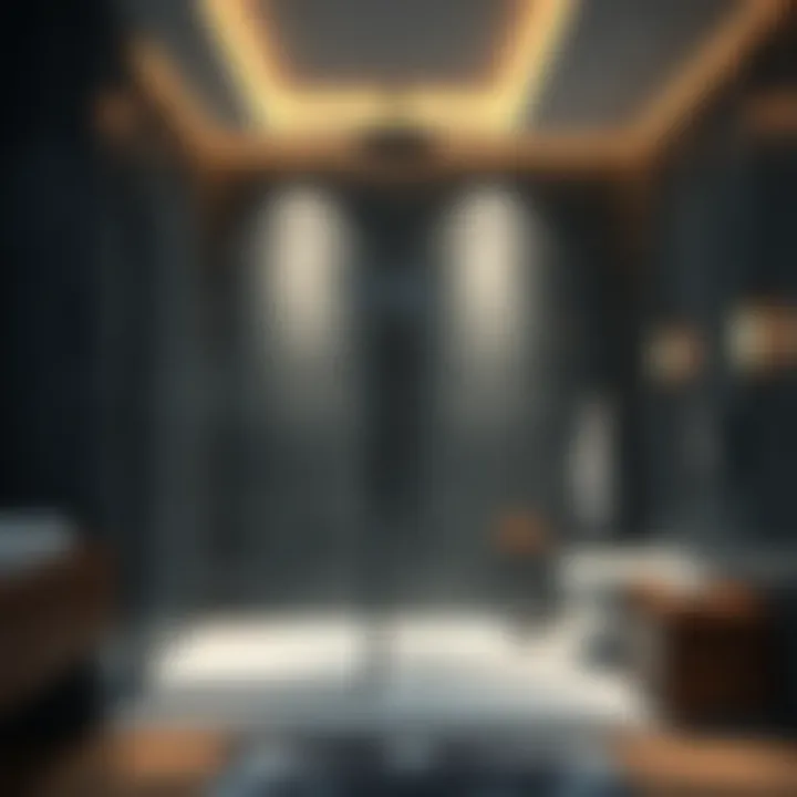 Elegant open shower design without a cabin