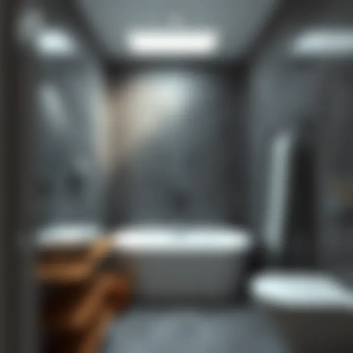 Inspiring bathroom design without traditional shower enclosure