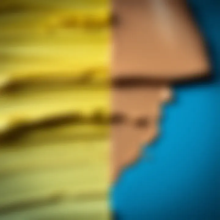 Texture Comparison of Paints Texture comparison of diluted and undiluted paint