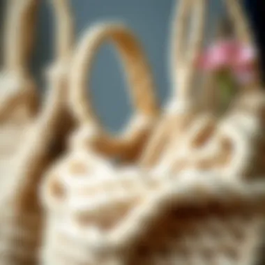 Sustainable Materials in Paper Rope Bags A close-up of the eco-friendly materials used in creating paper rope bags, emphasizing sustainability.