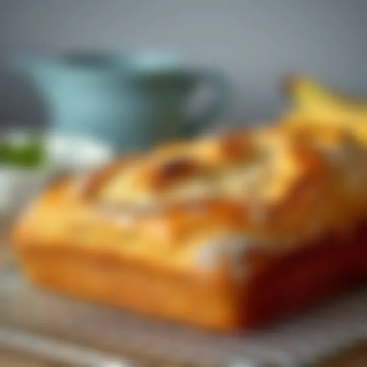 Freshly baked loaf cooling on a rack