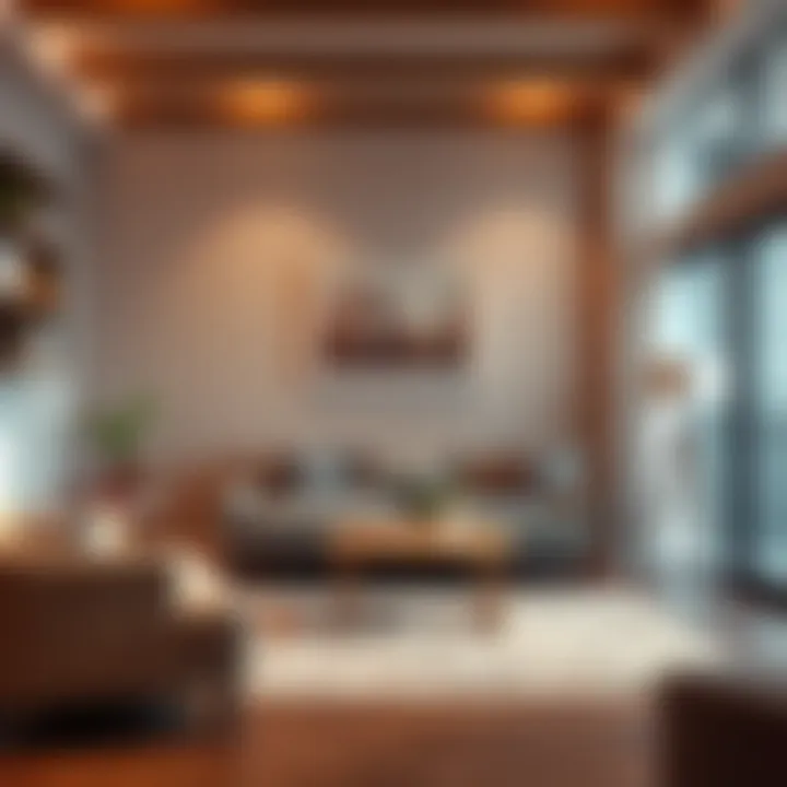 Elegant furniture arrangement for compact spaces