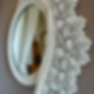 Elegant Lace Decoration for Mirrors Elegant mirror edge adorned with delicate lace
