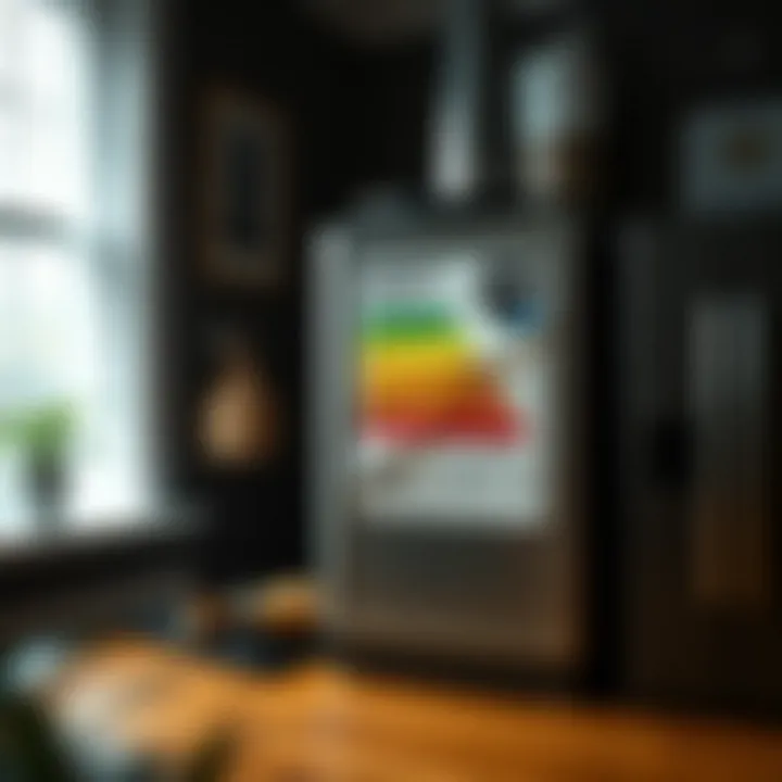 Energy efficiency rating labels on appliances