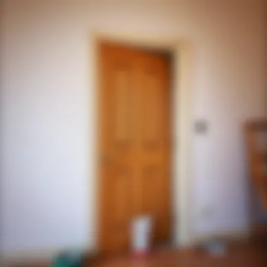 Safety precautions when removing a door