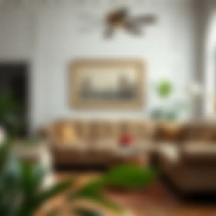 Stylish integration of vintage sofas in modern decor.