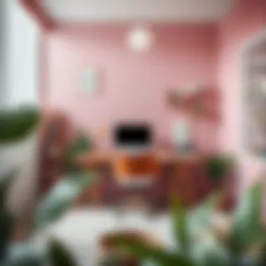 Home office designed with inspiring hues