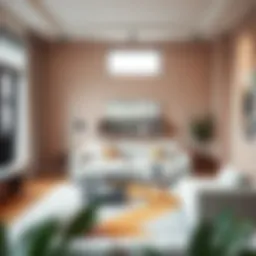 Modern living room painted in soothing shades