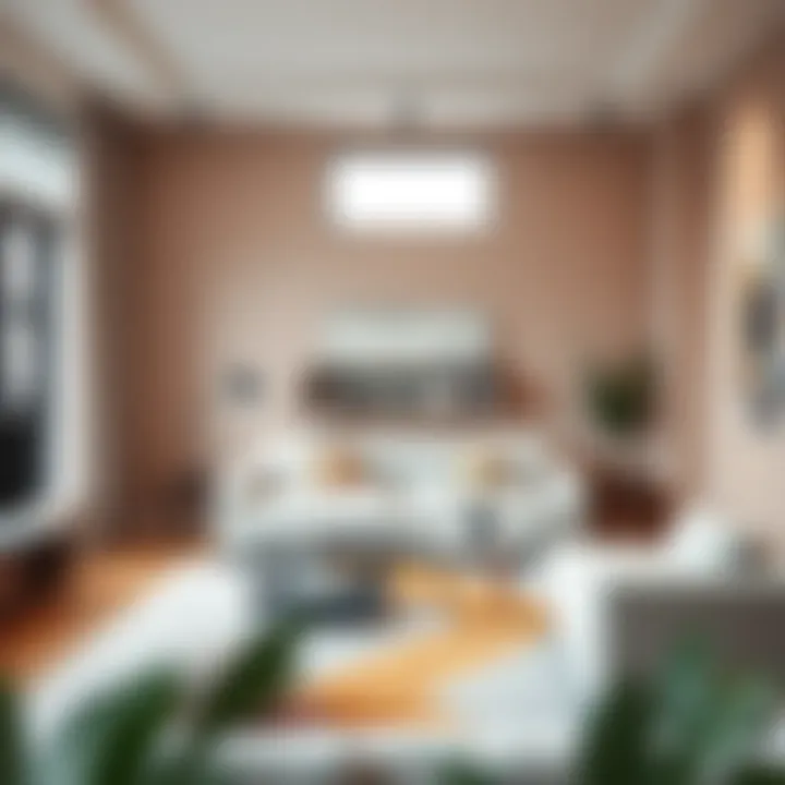 Modern living room painted in soothing shades