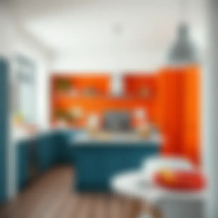 Vibrant kitchen showcasing bold color choices
