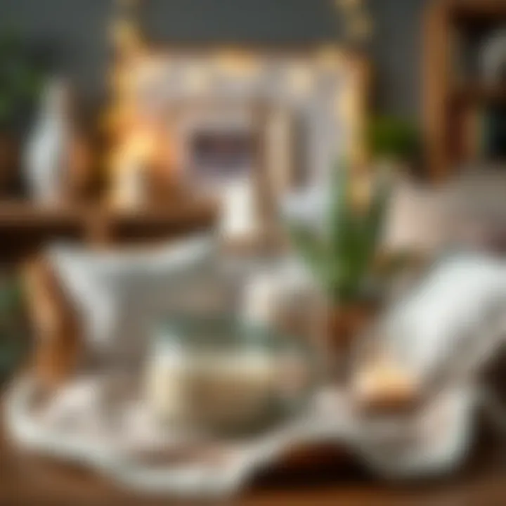Stylish home decor gift arrangement showcasing various items