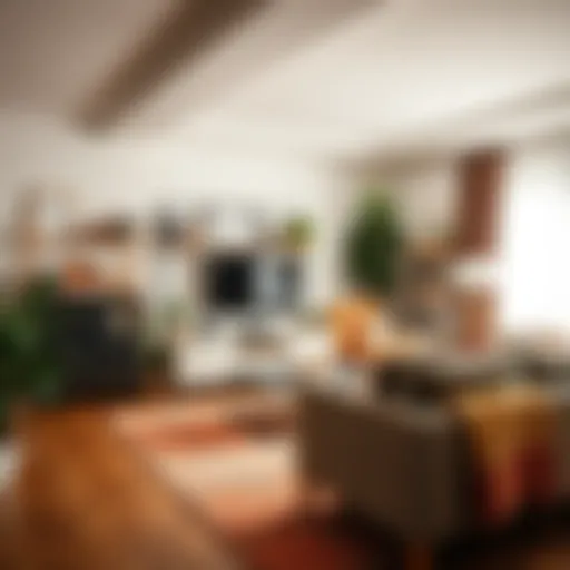 A beautifully organized living room showcasing effective space utilization