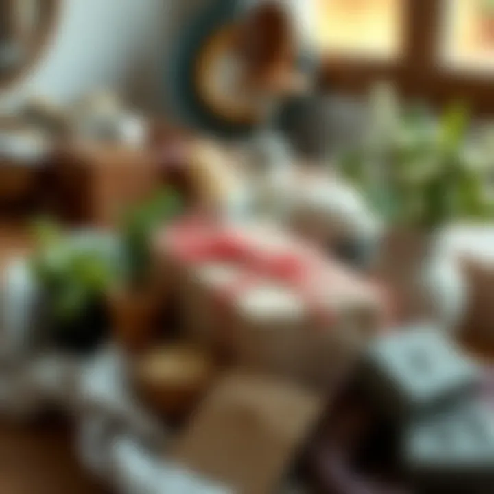 Beautifully arranged handmade gifts