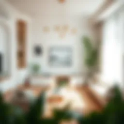 A clean and organized living room showcasing comfort