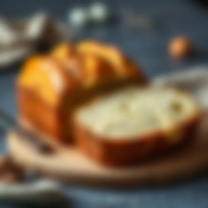 A loaf of bread with a golden crust and soft interior