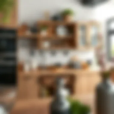 Innovative Kitchen Storage Stylish storage solutions displayed in a modern kitchen.