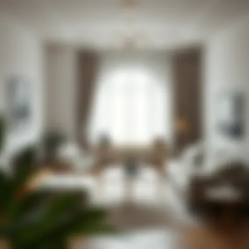 Minimally Decorated Living Room A neatly organized living room showcasing minimalist decor and effective space utilization.