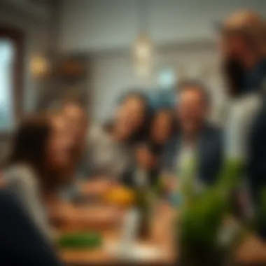 Team-building activity with laughter and fun