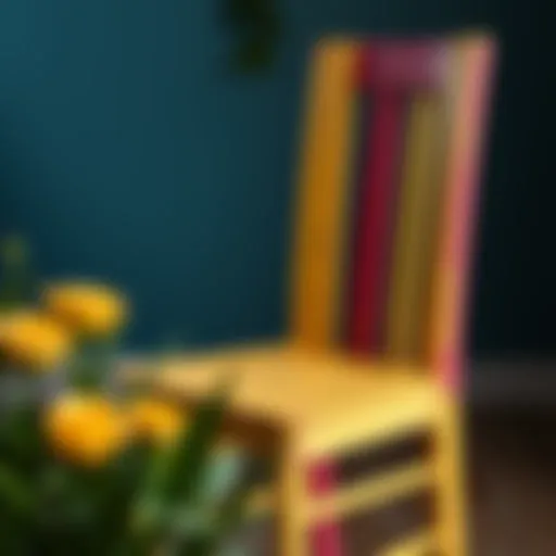 A beautifully painted wooden chair showcasing a vibrant color