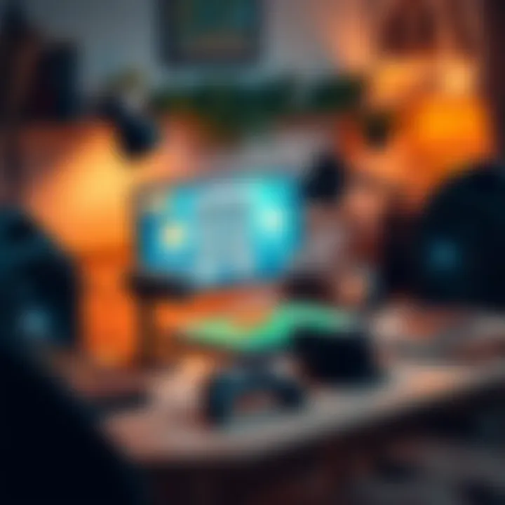 Artistic DIY games setup at home