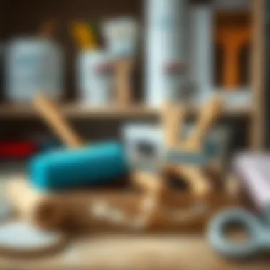 Essential Painting Tools and Equipment A well-organized painting toolkit displaying brushes and rollers