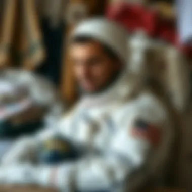 Selection of fabrics for astronaut suit