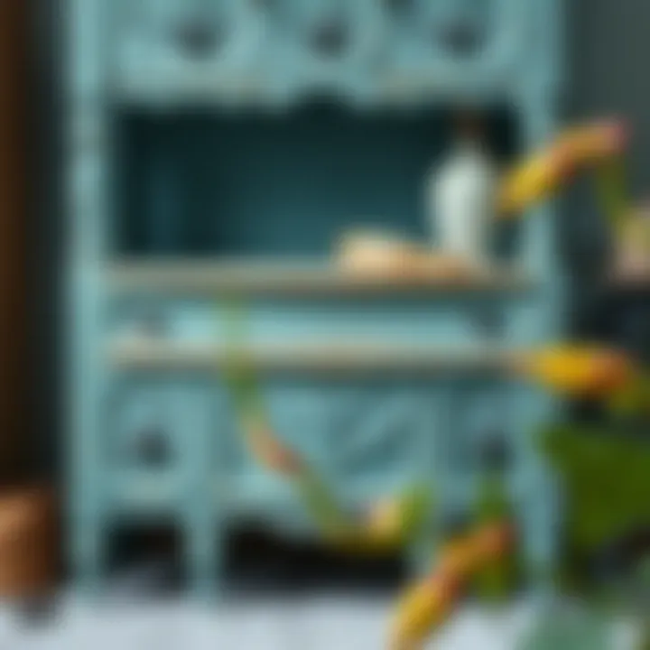 A beautifully finished piece of furniture showcasing painted details