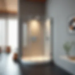 Elegant glass shower cabin showcasing minimalist design