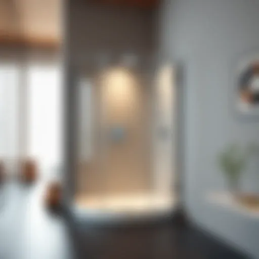 Elegant glass shower cabin showcasing minimalist design