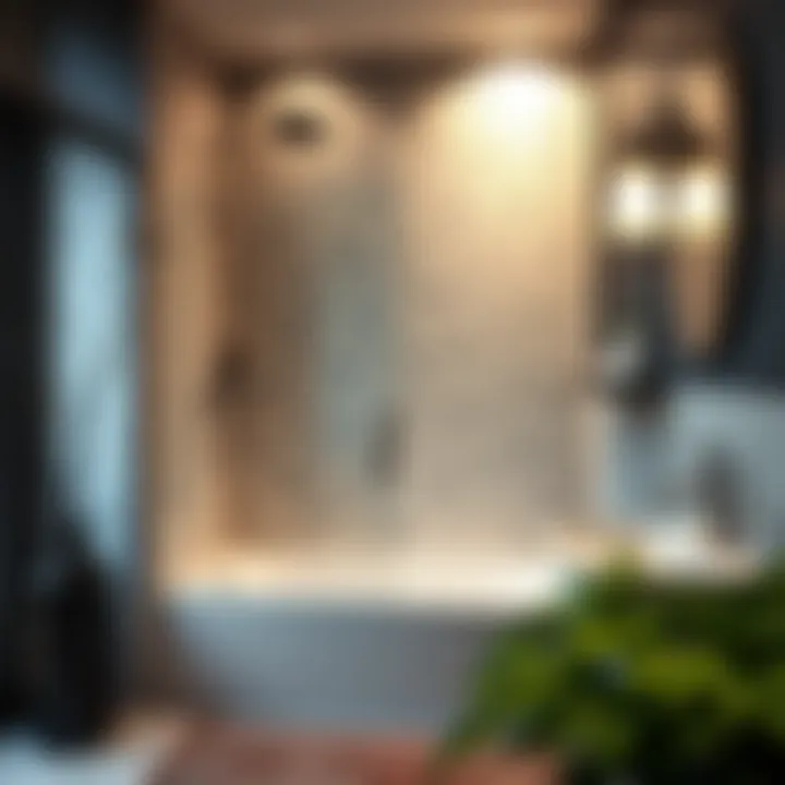 Stylish tiled shower enclosure integrating into bathroom decor