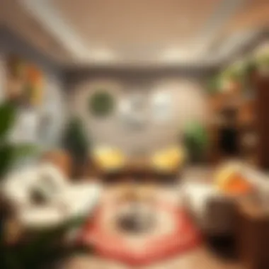 Functional furniture layout for small salons