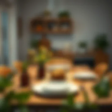 Functional kitchen table arrangement for optimal space