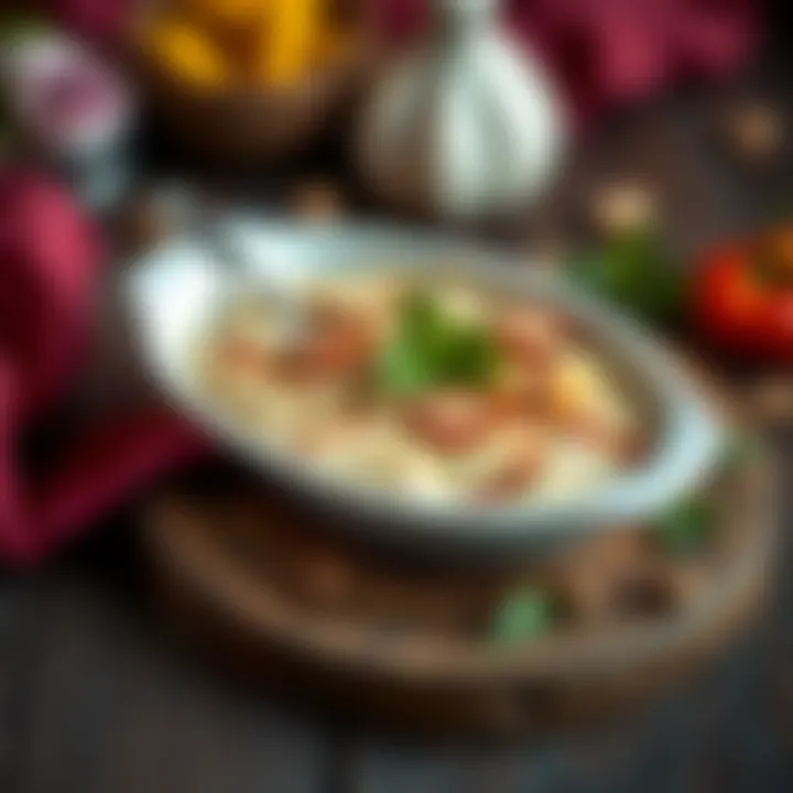 A beautifully styled dish garnished with dried mint