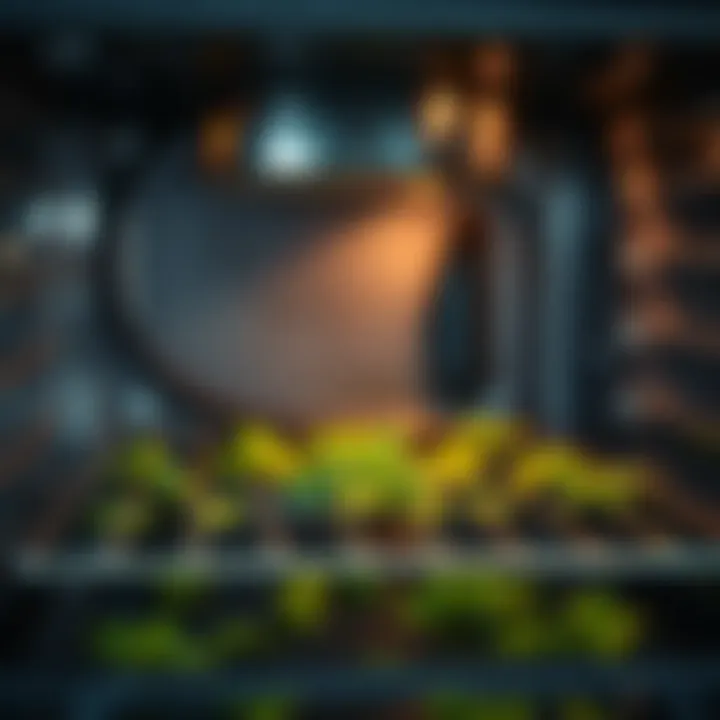 Oven set to the perfect temperature for drying mint