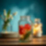 Creative upcycling project using glass jars