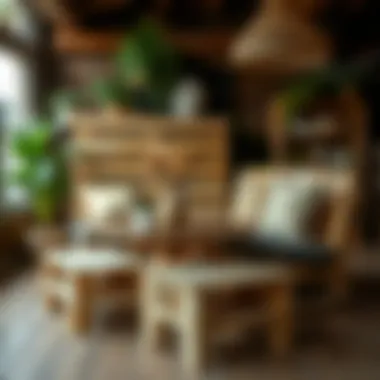 Innovative use of pallets for furniture