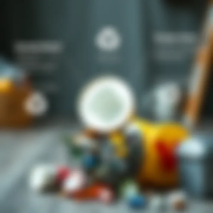 A graphic representation showing the causes of non-recyclable waste generation