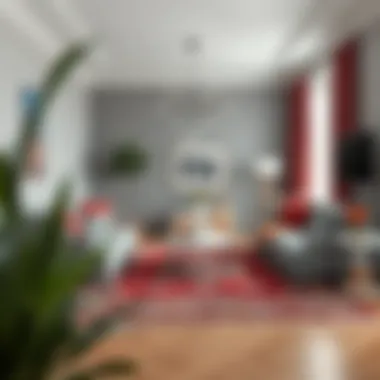 Perfect Pairing in Home Decor Stylish living room showcasing ideal rug complementing gray and burgundy.