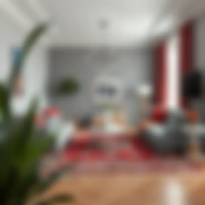 Perfect Pairing in Home Decor Stylish living room showcasing ideal rug complementing gray and burgundy.