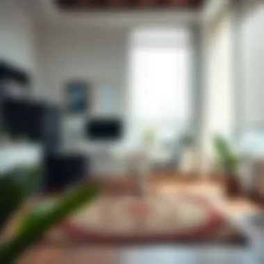 Boosting Productivity with Thoughtful Rug Placement in Your Office Office space showcasing a modern rug